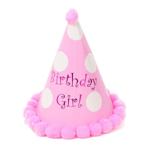 Birthday Girl 粉紅色派對帽